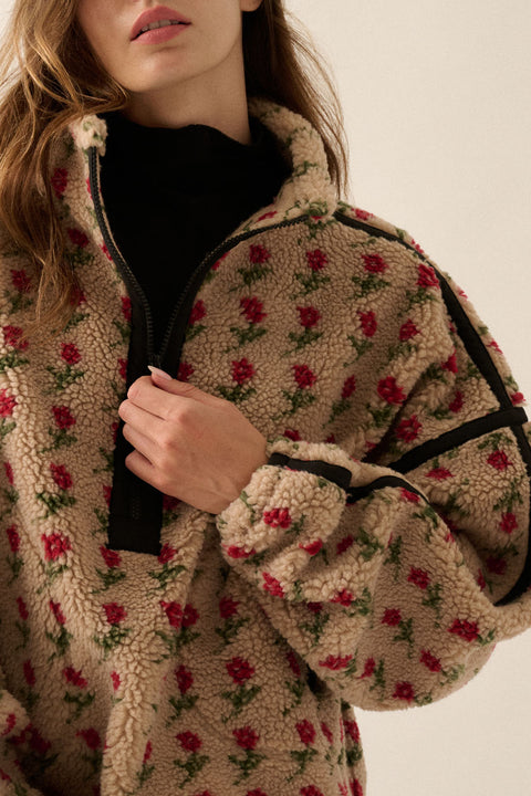 RAMBLING ROSE fleece pullover