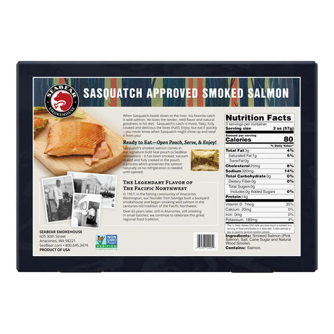 SASQUATCH APPROVED wild smoked salmon