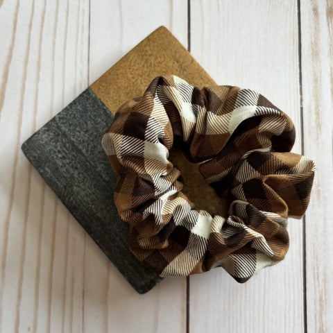 FROST & FRINGE flannel scrunchies