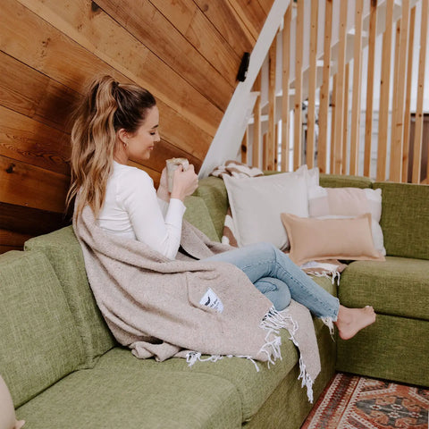 HUNTINGTON handwoven throw blanket
