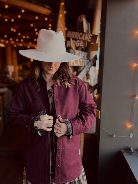 MELTON women’s relaxed wool shirt