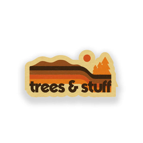 TREES AND STUFF vinyl sticker
