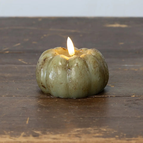 FLICKER faux-flame pumpkin candle