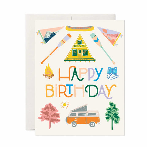 CAMPING BIRTHDAY card