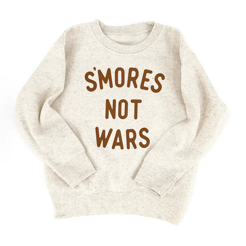 S'MORES NOT WARS kids crewneck