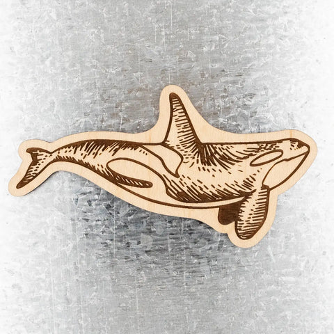 ORCA wood magnet