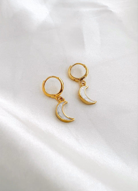 OPAL MOON gold huggies