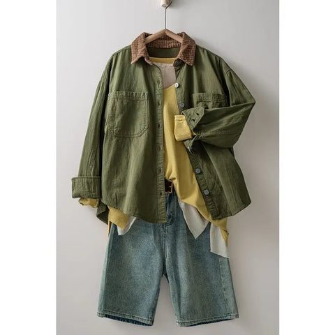 SOOKE corduroy collar shirt