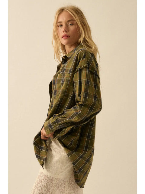 FABLE plaid overshirt