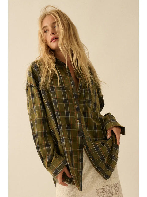 FABLE plaid overshirt