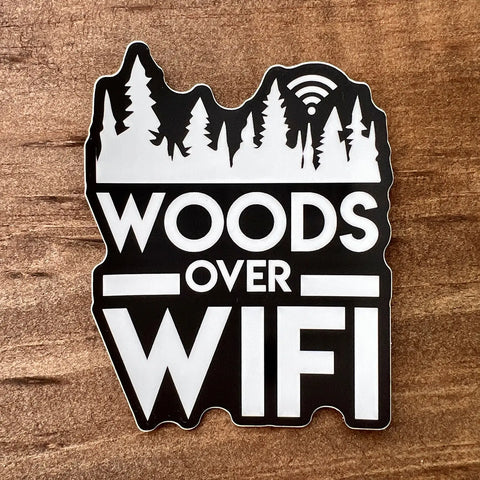 WOODS OVER WIFI sticker