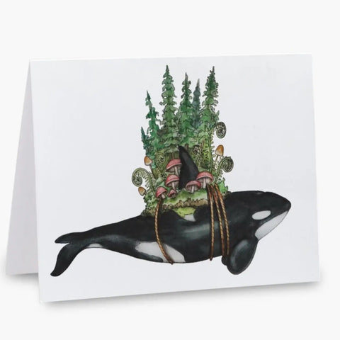 ORCA FERNS blank note card