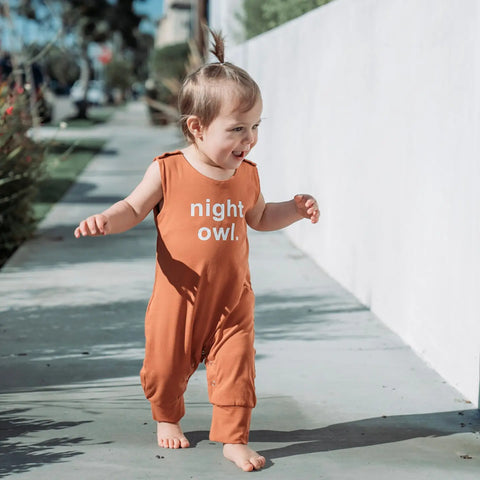 NIGHT OWL baby romper