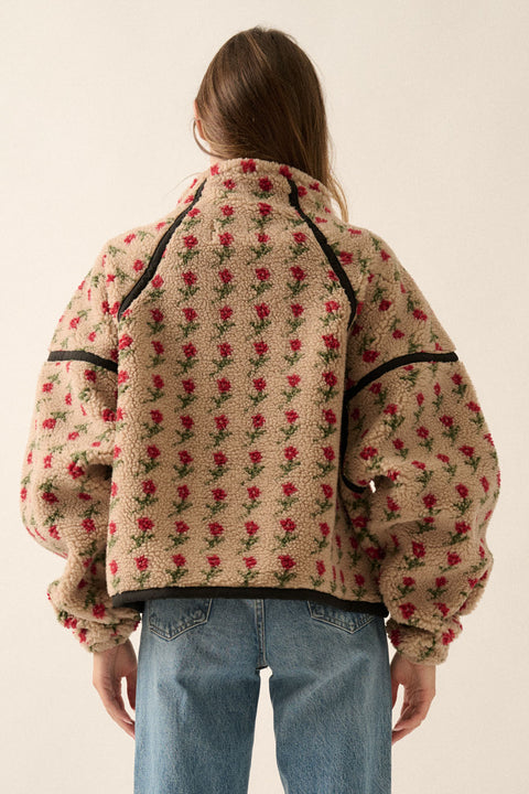 RAMBLING ROSE fleece pullover