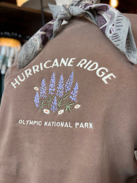 HURRICANE RIDGE embroidered crewneck