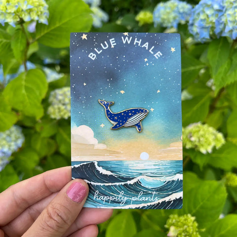 BLUE WHALE enamel pin
