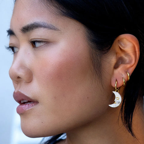 CELESTIAL huggie earrings