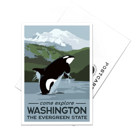 WASHINGTON orca postcard