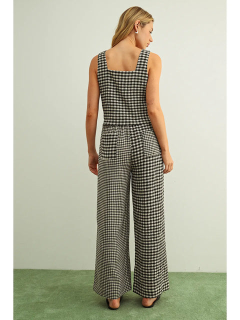 ON MY WAY gingham pants