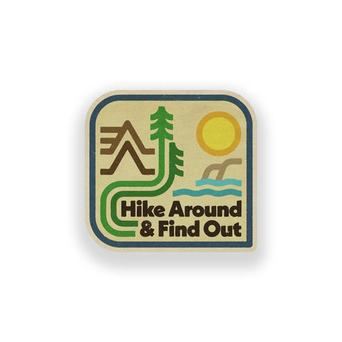 HIKE AROUND vinyl sticker