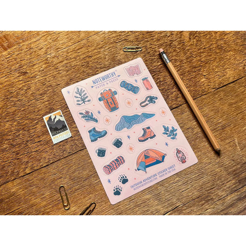 OUTDOOR ADVENTURE sticker sheet