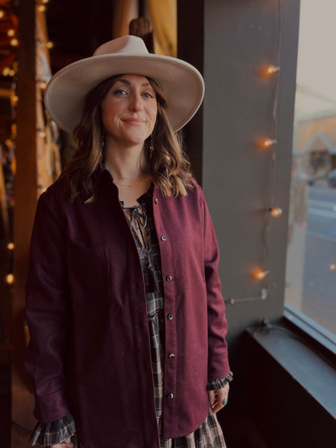 MELTON women’s relaxed wool shirt