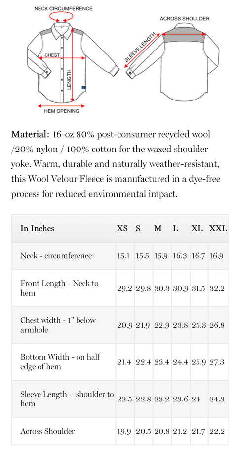 TOFINO women’s wool fleece shacket