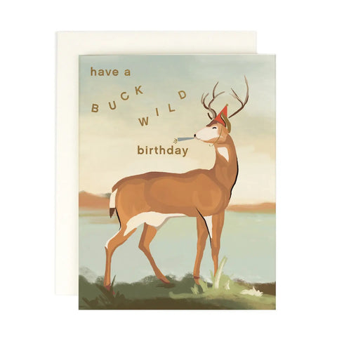 BUCK WILD birthday card
