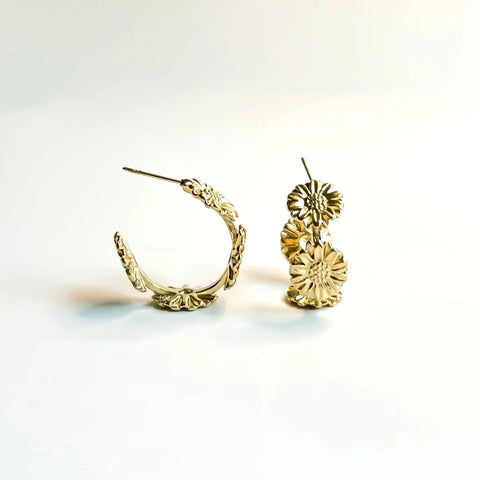 DAISY BABY hoop earrings