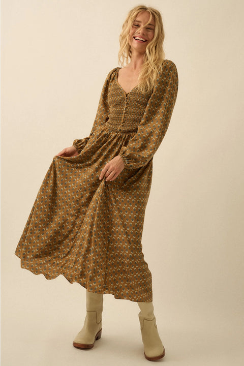 SPRING STEP midi dress