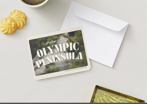 GREETINGS FROM OLYMPIC PENINSULA postcard
