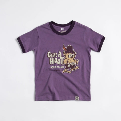 GIVE A HOOT kids ringer tee