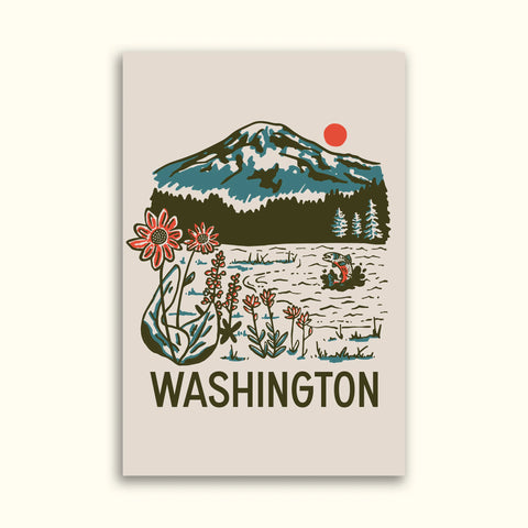 WA MOUNTAIN LAKE postcard