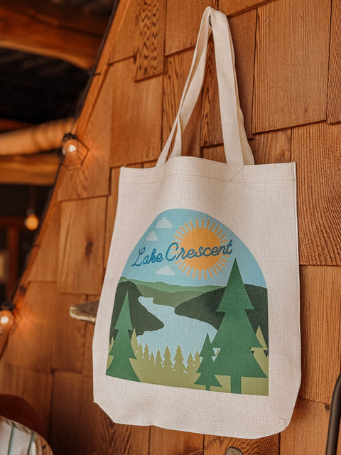 LAKE CRESCENT tote bag