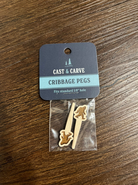 CARVED cribbage pegs