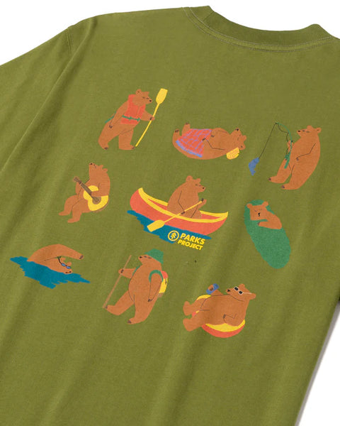 BEARS AT CAMP pocket tee