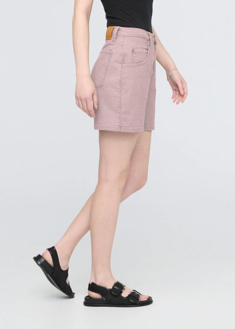STRETCH CANVAS high rise shorts