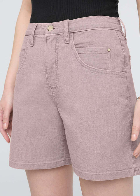 STRETCH CANVAS high rise shorts