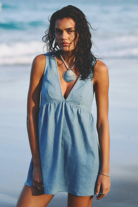 PRESLEY denim mini dress