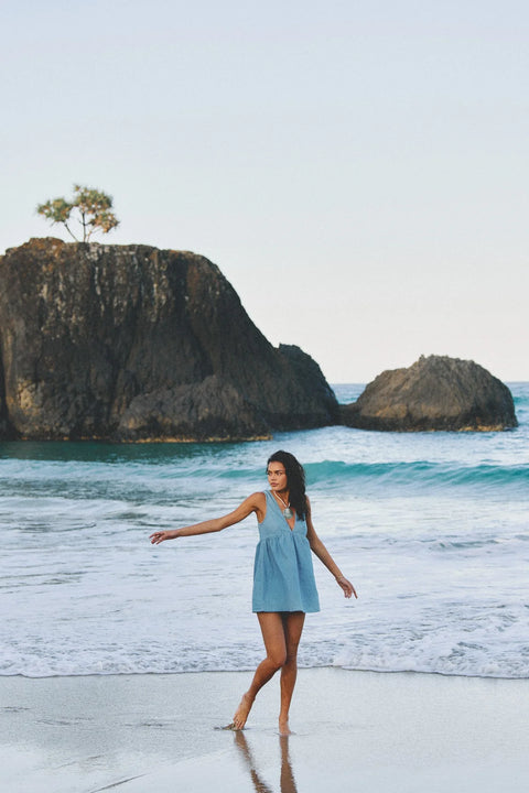 PRESLEY denim mini dress