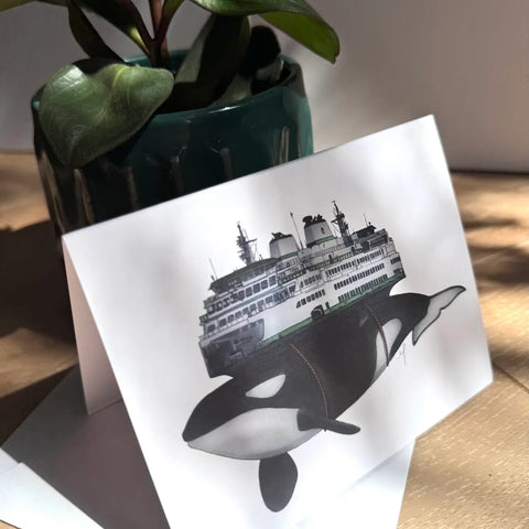 ORCA FERRY blank note card