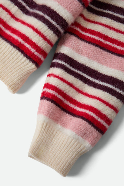 COZY STRIPE crew sweater
