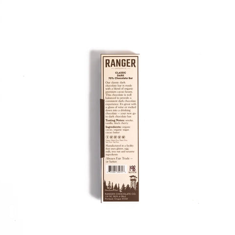 RANGER 70% cocoa chocolate bar
