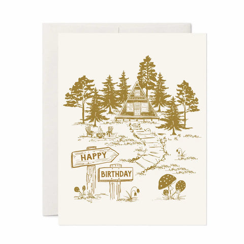CABIN BIRTHDAY card