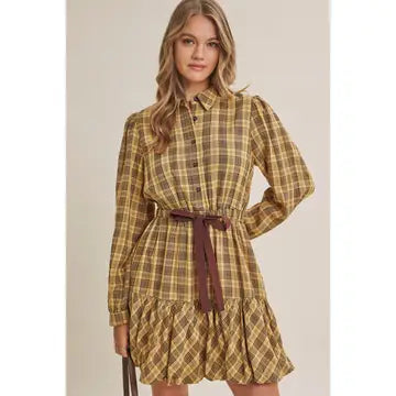 AUTUMN STORYBOOK plaid dress