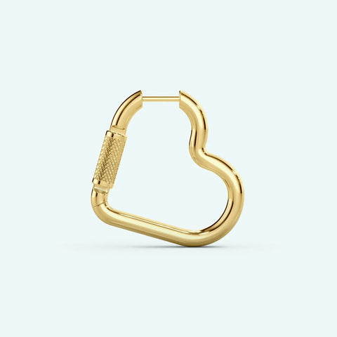 MINI HEART CARABINER earrings