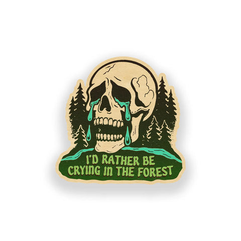 CRYING IN THE FOREST vinyl sticker