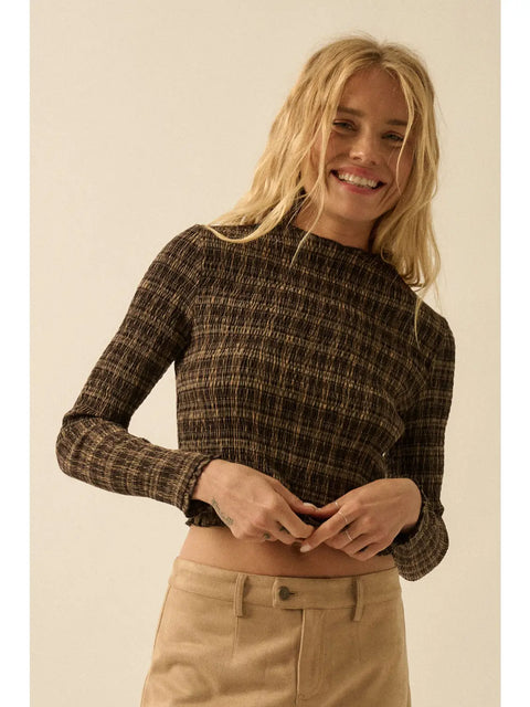 LA VIDA MOCHA smocked top