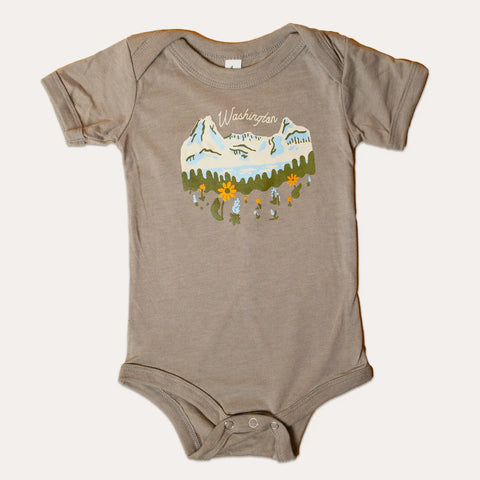 WA MOUNTAIN LAKE onesie