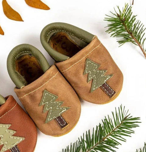 PINE TREE baby slippers